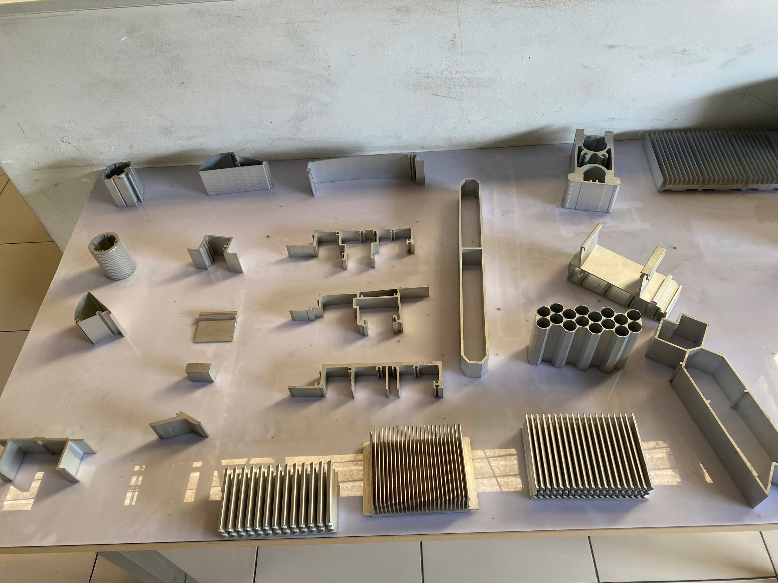 Custom aluminum extrusion profile samples from a Vietnam manufacturer