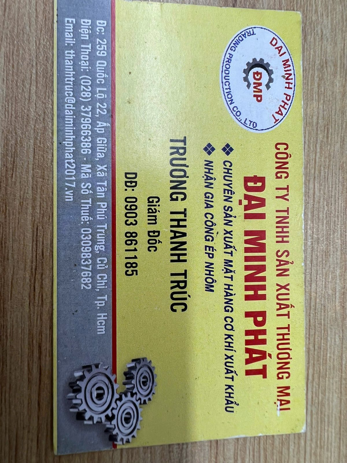 Dai Minh Phat company name card