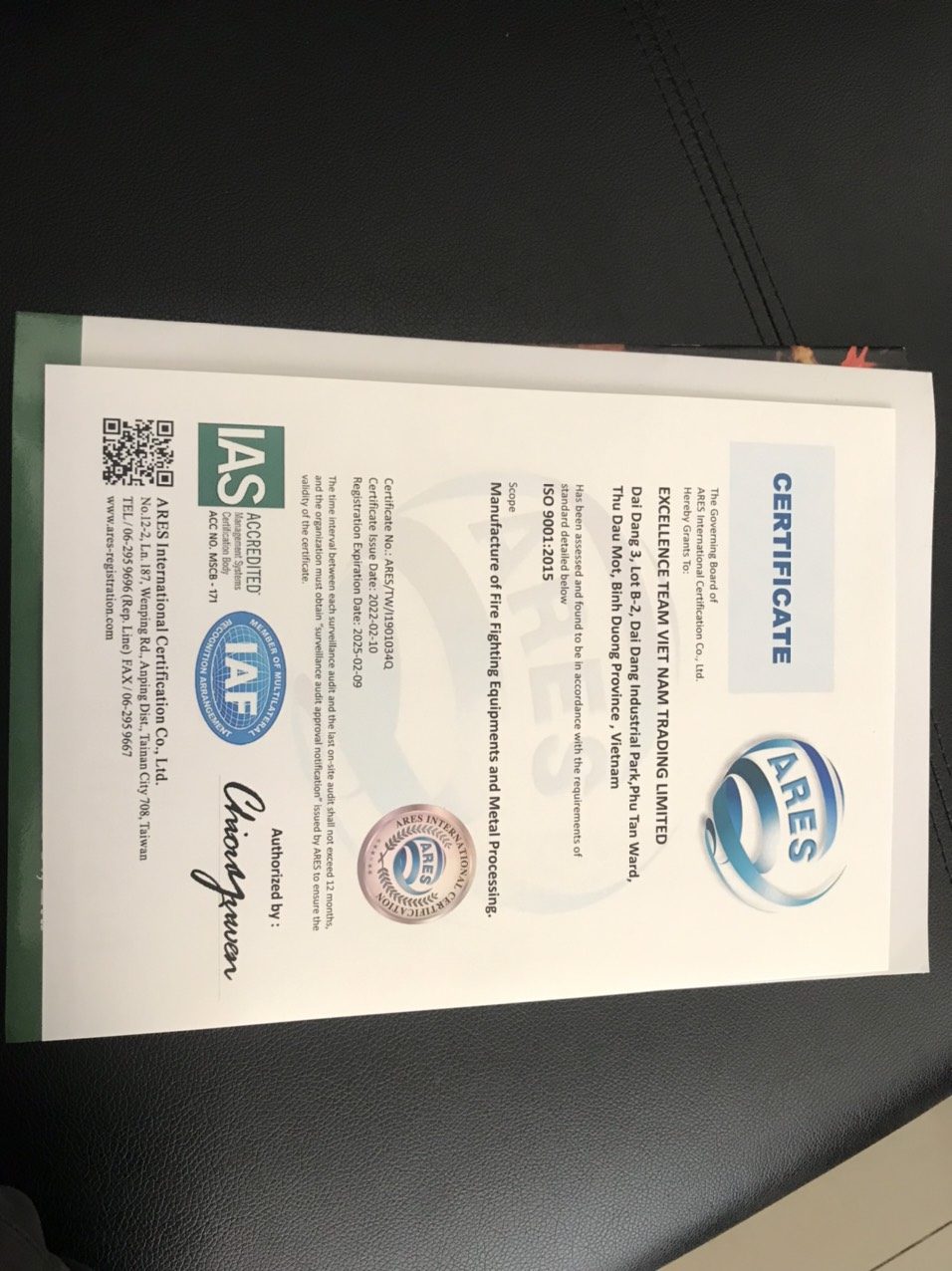 ISO 90012015 CERTIFICATE 1