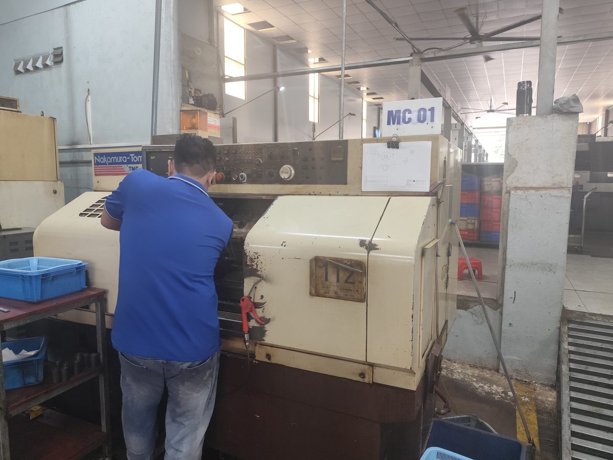 CNC lathe machine at Khang Thien Phuoc Vietnam — precision turned components