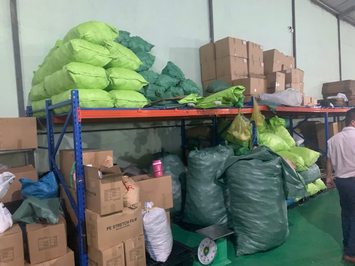 Product storage area